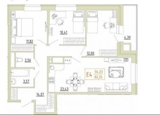 Продаю 4-комнатную квартиру, 82 м2, Тула, улица Сурикова, 24к1