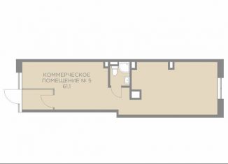 Сдача в аренду офиса, 61.1 м2, Пермь, улица Сергея Есенина, 22