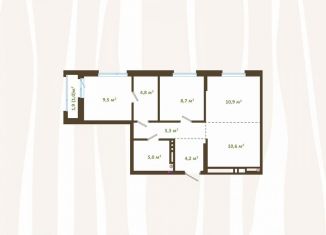 Трехкомнатная квартира на продажу, 60 м2, Новокузнецк, улица Зорге, 17