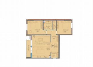 Продажа 3-ком. квартиры, 93.4 м2, Краснодар, микрорайон 9 километр