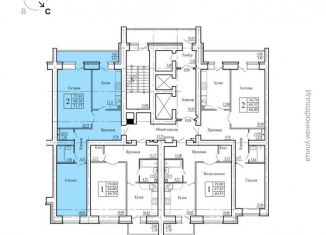 2-комнатная квартира на продажу, 71.8 м2, Воронеж, переулок Здоровья, 90Г/1к1