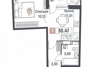 Продажа однокомнатной квартиры, 30.5 м2, Мурино, ЖК Авиатор