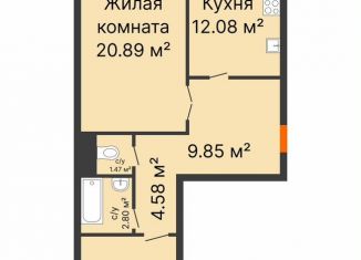 Продам 2-ком. квартиру, 70.2 м2, Воронеж, переулок Здоровья, 90Г/1к1