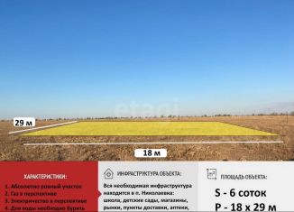 Продаю земельный участок, 6 сот., поселок городского типа Николаевка, Советская улица