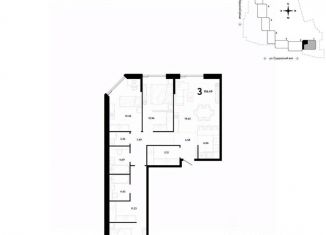 3-комнатная квартира на продажу, 106.49 м2, Москва, район Марьина Роща