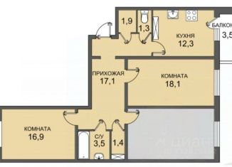 Продается комната, 92.5 м2, Санкт-Петербург, проспект Героев, 26к2, метро Юго-Западная