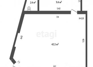 Офис на продажу, 55.1 м2, Крым, улица Сеченова, 47