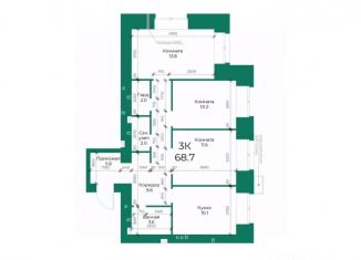 Продам 3-комнатную квартиру, 68.7 м2, Алтайский край
