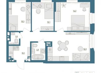 Продаю 3-комнатную квартиру, 71.3 м2, Уфа
