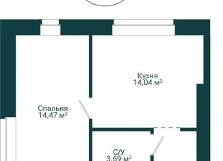 1-ком. квартира на продажу, 37.46 м2, Уфа