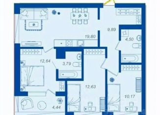 Продам 3-комнатную квартиру, 75.64 м2, Брянская область