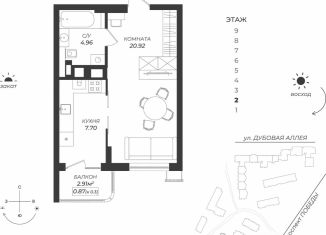 Продаю однокомнатную квартиру, 34.45 м2, Калининградская область