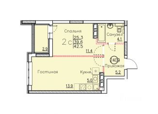 Продажа квартиры, 42.5 м2, Энгельс