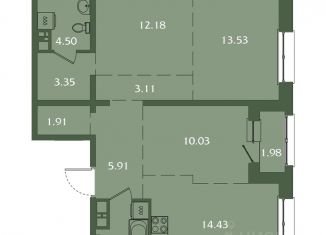 Продам 3-ком. квартиру, 74.86 м2, Иркутск