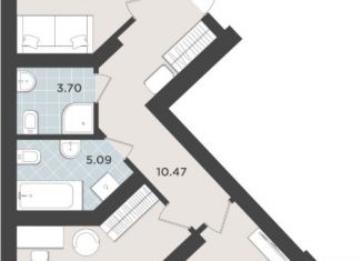 Продается 2-комнатная квартира, 76.34 м2, Калининград