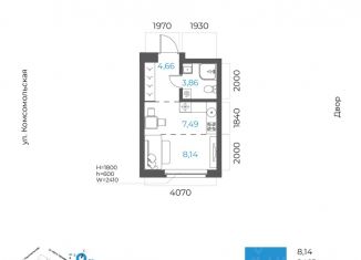 Продается 1-комнатная квартира, 24.15 м2, Уфа