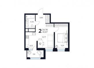 Продается 2-ком. квартира, 41.07 м2, Московская область