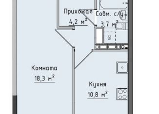 Продажа 1-комнатной квартиры, 38.2 м2, Ижевск, ЖК Холмогоровский