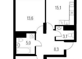 Продам 3-комнатную квартиру, 63 м2, Санкт-Петербург, проспект Патриотов, 34, ЖК Жемчужный Каскад