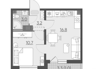 Продажа 1-ком. квартиры, 34.7 м2, Санкт-Петербург, ЖК Заповедный парк, Орлово-Денисовский проспект, 15к1