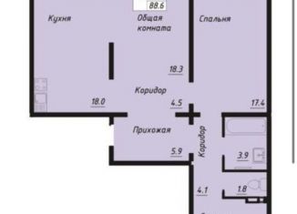 Продам 3-комнатную квартиру, 88 м2, Новосибирск, улица Николая Островского, 195/1, ЖК Галактика