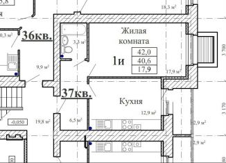 Продаю 1-комнатную квартиру, 40 м2, Тамбов, улица Агапкина, 7, ЖК Европейский
