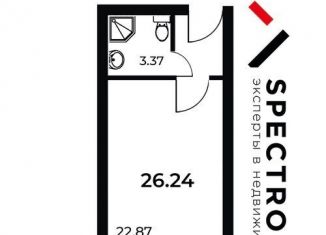 Продается квартира студия, 26.2 м2, поселок городского типа Заозерное, Симферопольская улица