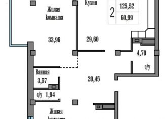 Продам двухкомнатную квартиру, 125.5 м2, Калуга, Ленинский округ