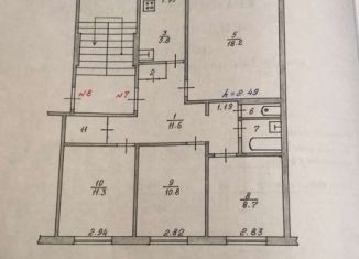 4-комнатная квартира на продажу, 72.3 м2, Удомля, проспект Курчатова, 24А