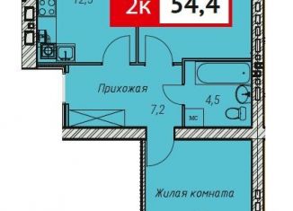 Продажа двухкомнатной квартиры, 54.4 м2, Иваново