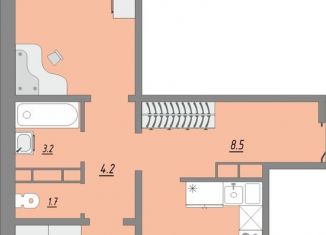 Продам трехкомнатную квартиру, 69.7 м2, Оренбург, жилой комплекс Осенний Лист, 6, Промышленный район