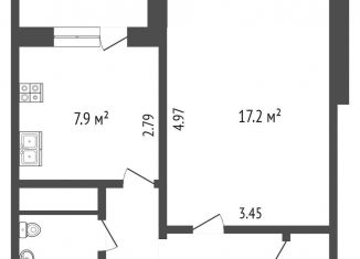 Продажа 1-комнатной квартиры, 35.2 м2, Москва, улица Павла Андреева, 4, улица Павла Андреева