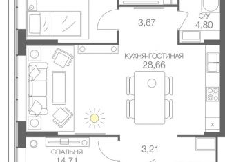 Продам 2-ком. квартиру, 81.9 м2, Москва, станция Шелепиха, Шелепихинский тупик