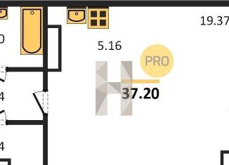 Продаю квартиру студию, 37.5 м2, Ростов-на-Дону, улица Оганова, 20с2, ЖК Сокол на Оганова
