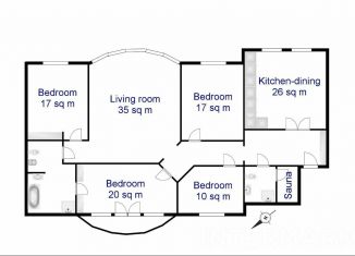 5-комнатная квартира в аренду, 170 м2, Москва, Кривоарбатский переулок, 16/22, Кривоарбатский переулок