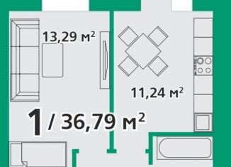 Продается однокомнатная квартира, 36.8 м2, посёлок городского типа Берёзовка