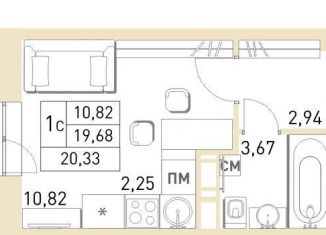 Квартира на продажу студия, 20.3 м2, Балашиха, жилой комплекс Столичный, к23, ЖК Столичный