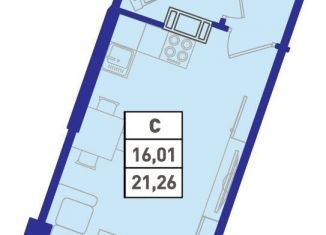 Квартира на продажу студия, 21.3 м2, Мурино, улица Шоссе в Лаврики, 64к4