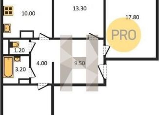 Продается трехкомнатная квартира, 78.5 м2, Воронеж, ЖК Лазурный, улица Маршала Одинцова, 25Б/5