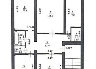 Продам 4-ком. квартиру, 77.3 м2, Звенигово, улица Ростовщикова, 37