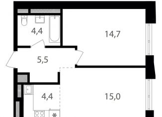Продажа 1-комнатной квартиры, 44 м2, Москва, 1-й Кирпичный переулок, 17А, ВАО