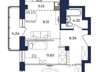 Продам 3-комнатную квартиру, 56.9 м2, рабочий поселок Маркова, улица Академика Герасимова, 7