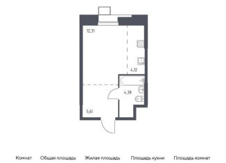 Продается квартира студия, 25.7 м2, Москва, многофункциональный комплекс Тропарево Парк, к2.2