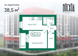 Продажа 1-комнатной квартиры, 38.5 м2, Ковров