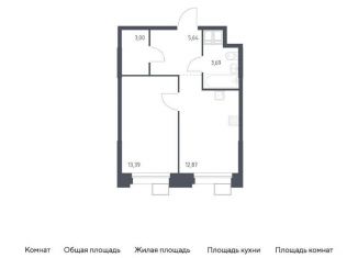 1-комнатная квартира на продажу, 38.6 м2, поселение Мосрентген, многофункциональный комплекс Тропарево Парк, к2.2