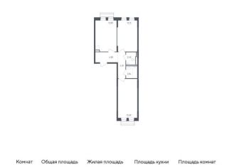2-комнатная квартира на продажу, 57.3 м2, село Лайково, жилой комплекс Рублёвский Квартал, 59
