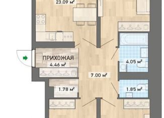 Продается трехкомнатная квартира, 91.1 м2, Екатеринбург