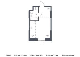 Продам квартиру студию, 26.6 м2, Москва, многофункциональный комплекс Тропарево Парк, к2.2