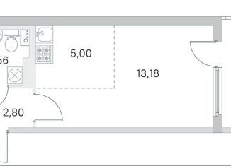 Продается квартира студия, 26.1 м2, посёлок Стрельна, ЖК Любоград