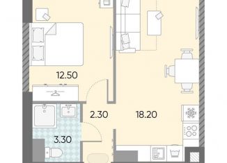 1-ком. квартира на продажу, 36.3 м2, Москва, жилой комплекс Обручева 30, к1, метро Калужская